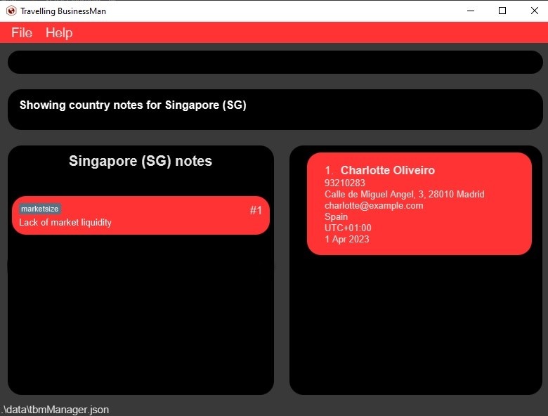 Before adding a country note to Singapore